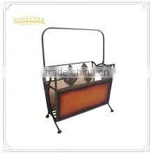 cheap iron wire storge basket metal magazine rack for office furniture