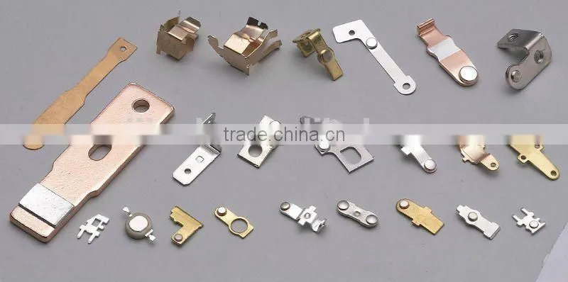 Electrical components with silver alloy inlay for relay