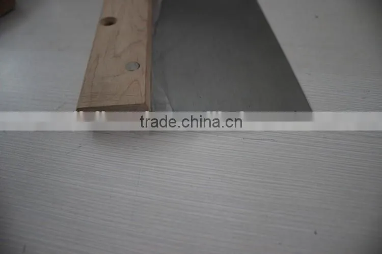 Carbon steel blade scraper with wooden handle