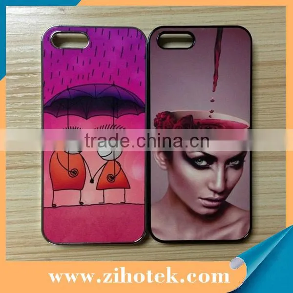 High quality 2D Electroplate sublimation case for iPhone 5/5s with metal insert