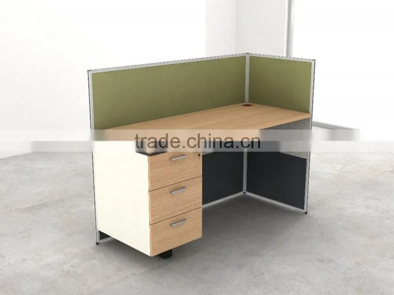 China supplier modular office workstation with wood partirion