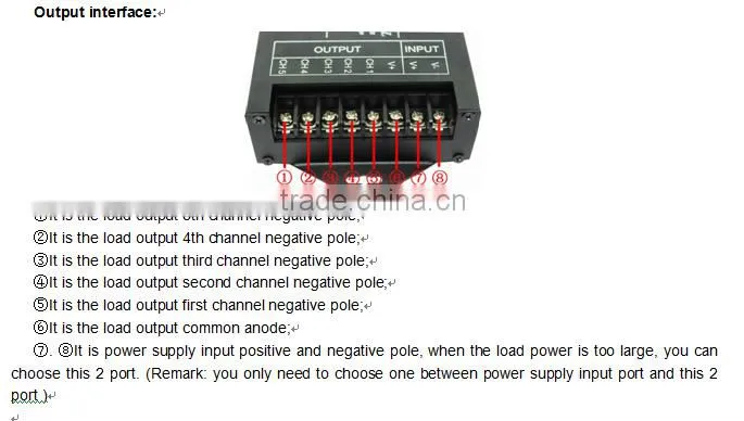 DC12/24V TC420 5 channels led time controller common Anode Programmable Time controller