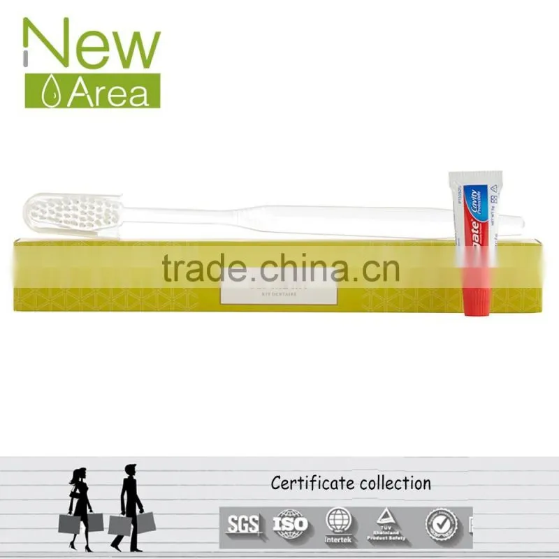 personalized toothbrush with toothpaste high quality disposable hotel dental kit