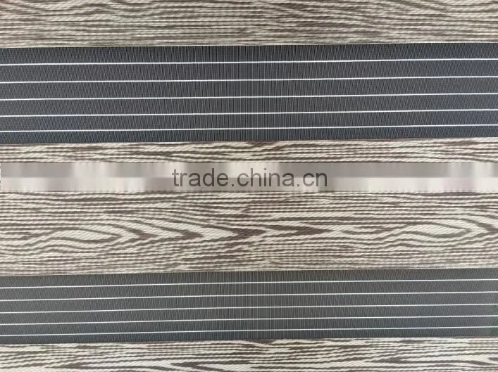 Europen Style Wooden Line Zebra Blinds Fabric