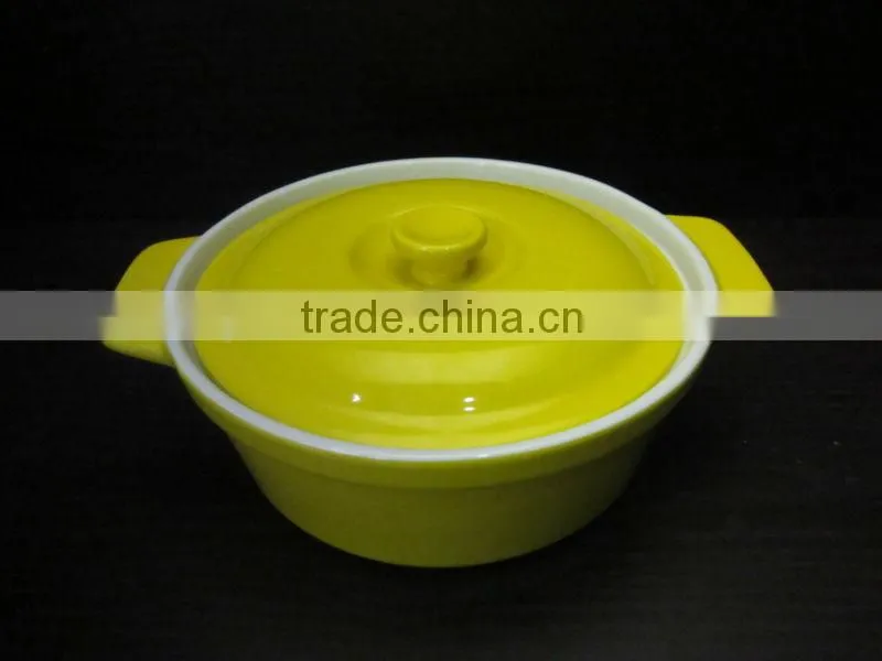 ceramic citron yellow bakeware set