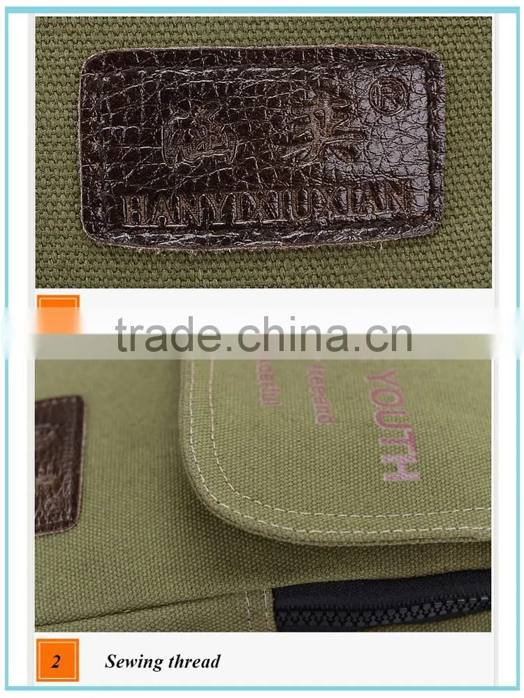 wholesale Canvas messenger bag factory price sale for teens messenger bag