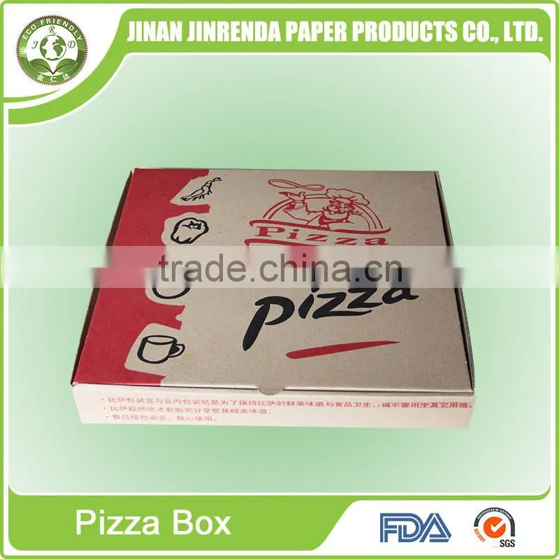 Corrugated Paper 9 inch pizza delivery box for scooter or motobike
