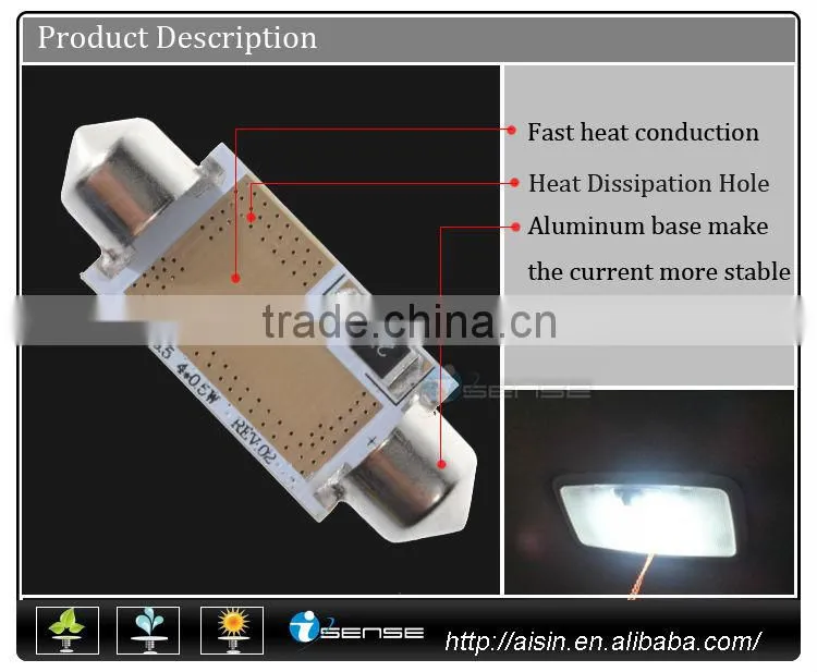 T10 Ba9s Festoon Sockets LED Festoon Lamp with 31mm 36mm 39mm 41mm