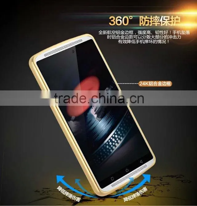 High Quality Metal Aluminum Bumper Mirror Cell Phone Back Cover Case For Lenovo K4