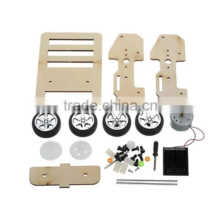 DIY Solar Powered Wooden Small Toys Car