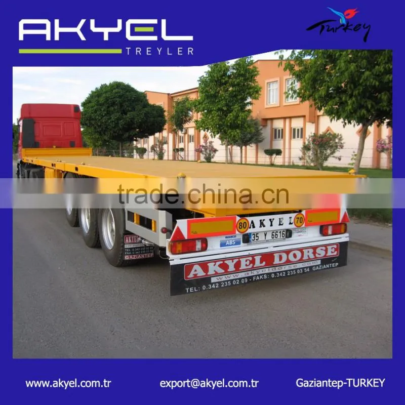 2 AXLES FLATBED SEMI TRAILER