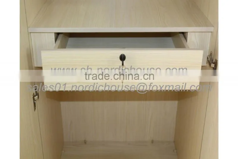 Convenient and fashionable flat packing bedroom funiture built in wardrobe