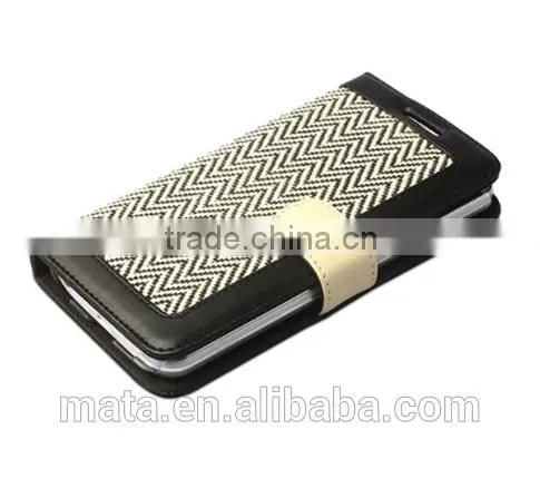 New Elegant Kniting Women Design PU Leather Case For Samsung