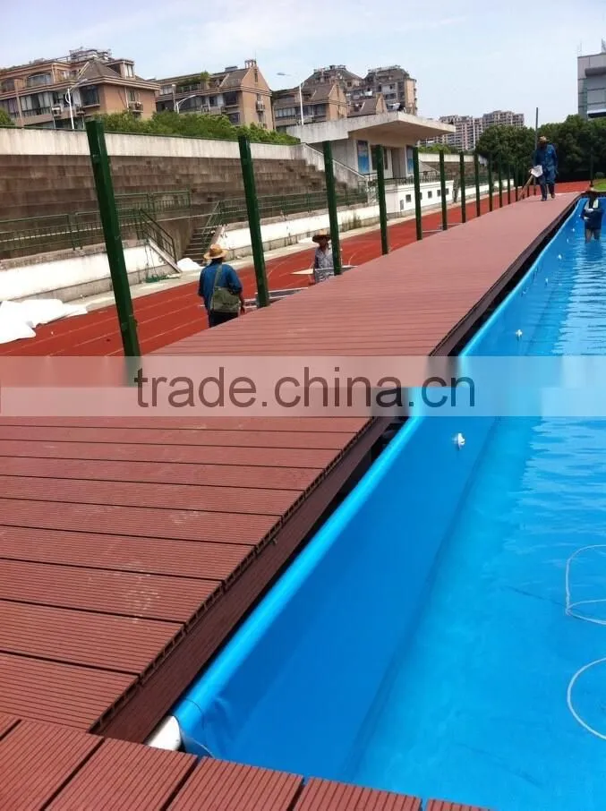 plastic wood(WPC) removable outdoor deck for swimming pool floor