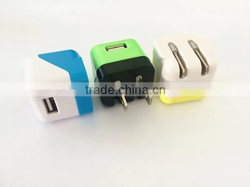 Mobile phone accessories 5V 1A portable cell phone charger with US folding plug for iPhone HTC
