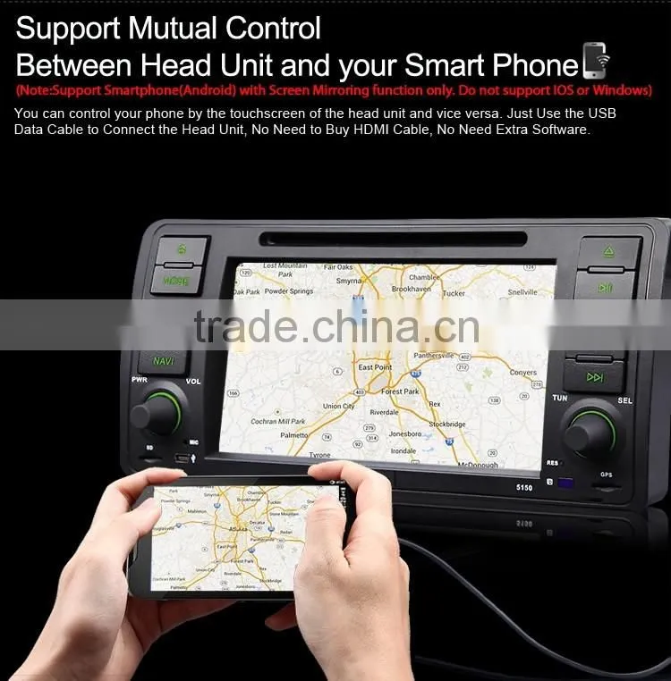 EONON D5150V 7" Digital Touch Screen Car DVD Player with Built-in GPS For BMW E46