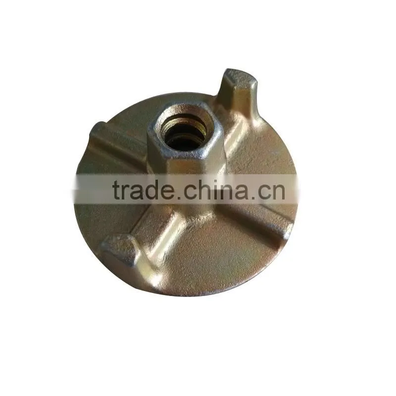 Formwork wing nut and tie rod in building