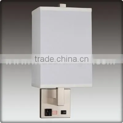 UL CUL Listed Hotel Guest Room Lamps Mounted Wall With Switch And Outlets W20183