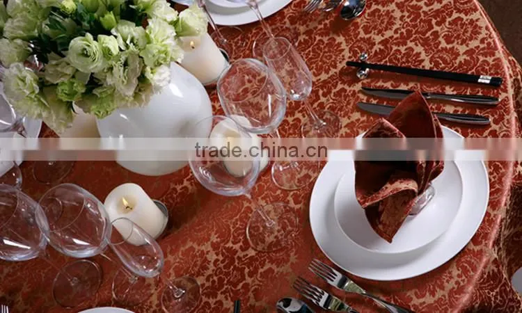 LinenPro Wholesale Fabric Painting Designs on Table Cloth Restaurant Table Cloth