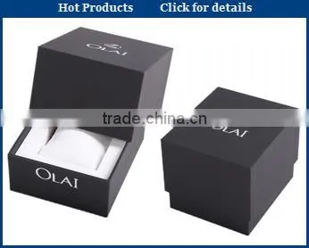 black shiny wood watch box with leather interior