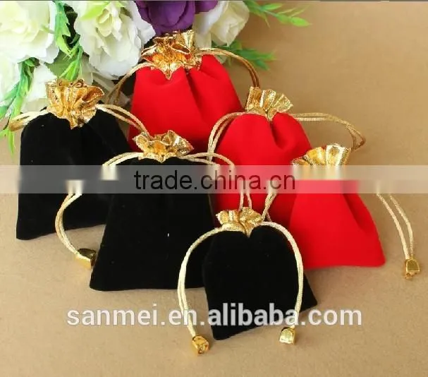 2014 new desgin velvet pouch for jewelry