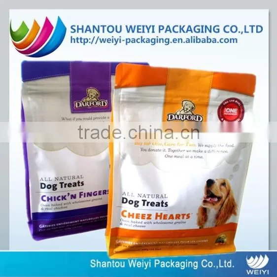 Customized flat bottom bag with zipper