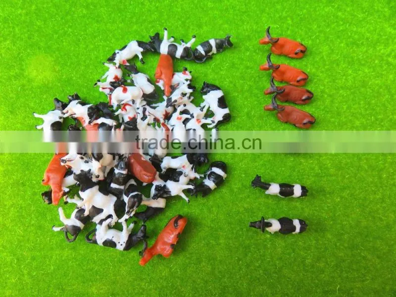 model figure, model animals, scale animals for Z scale, plastic building resin farm cow for 1/150