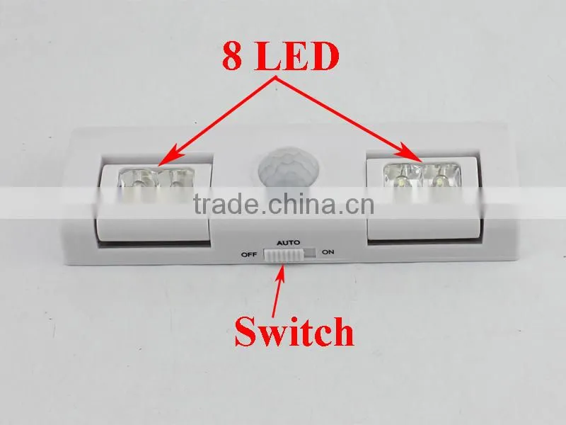 Adjustable Angle 8LED led motion sensor light