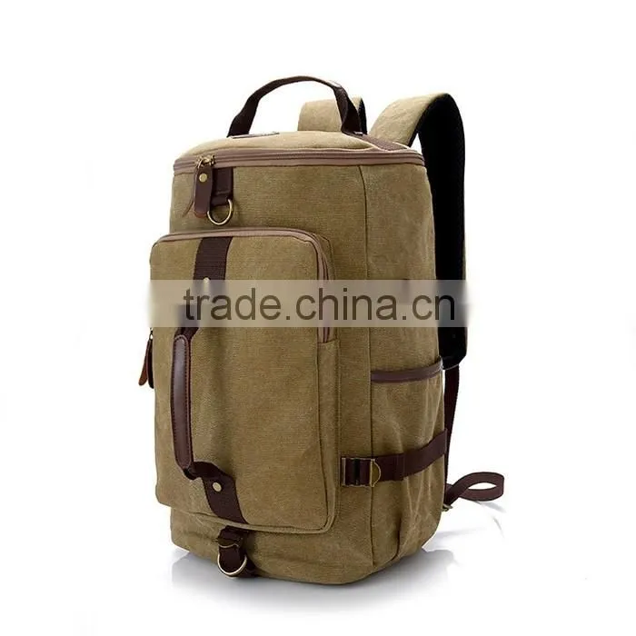 Large Capacity Daily Backpack for Men Travel Hiking Canvas Backpack Bag