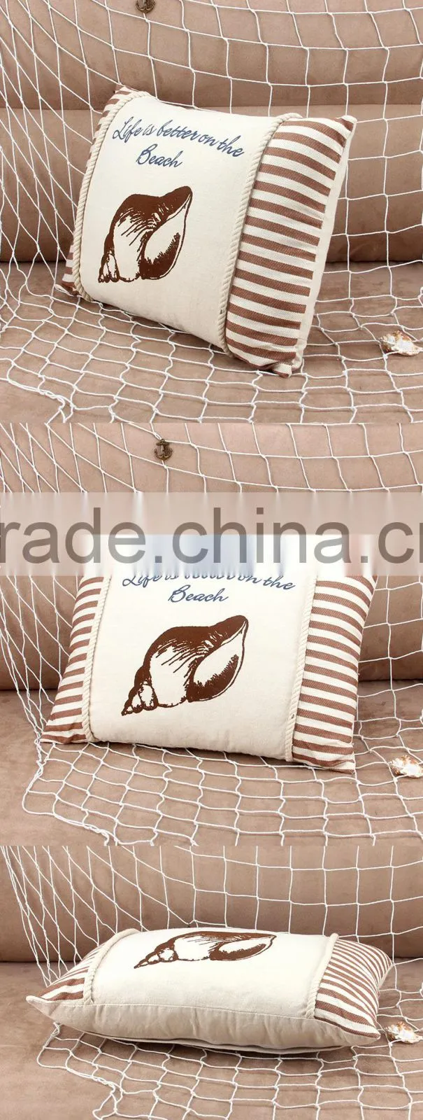 Fashion Square Pillow Block Marine Life Cushion Cover