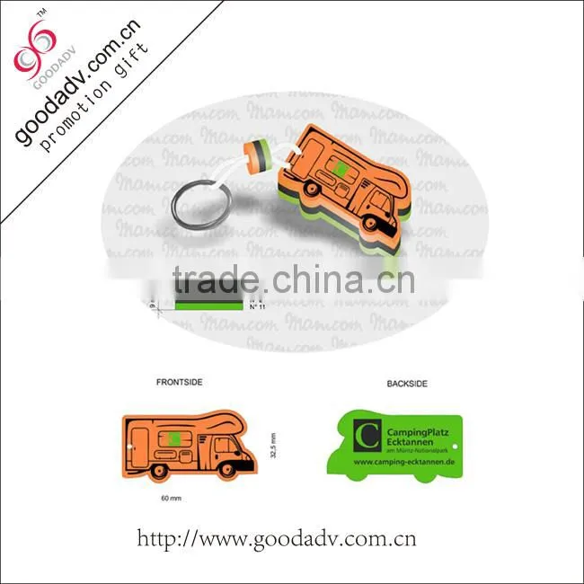 Machining custom company logo promotion gift eva keychain