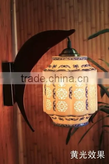 LED wooden wall mounted infrared ceramic wall lamp elegant