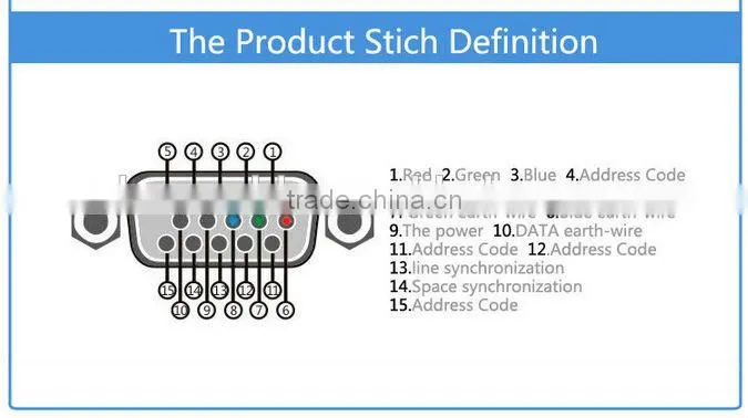 OEM 9m long male to male 15 pin connector display vga cable