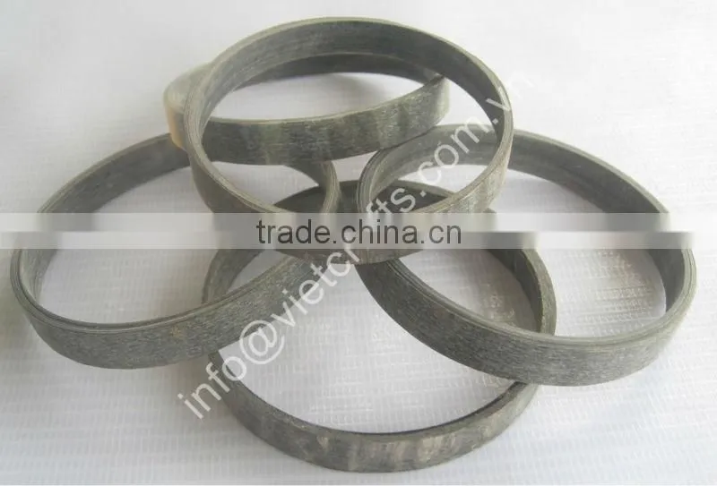 Buffalo horn bangle, grey color (unpolished)