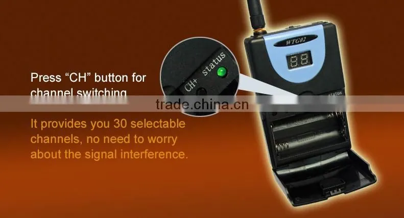 TP-Wireless Tour Guide System for Church, Simultaneous Translation, Meeting, Museum Visiting 1 transmitter 5 Receivers