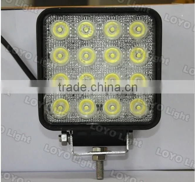 Hot Sale!!! 10-30VDC Perfect waterproof LED working lamp Super Bright Off-road 48W LED Work Light