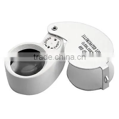 LED UV Illuminated Folding Loupe Jeweler Magnifier