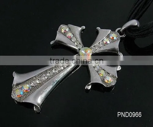 71*92mm Goldplated Fashion Wholesale Rhinestone Cross Pendant