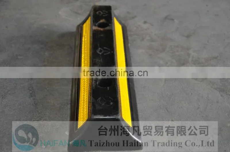 500mm Highly Visible Rubber Wheel Stopper rubber wheel stopper/Durable Customized Wheel Chock Rubber Wheel Stopper