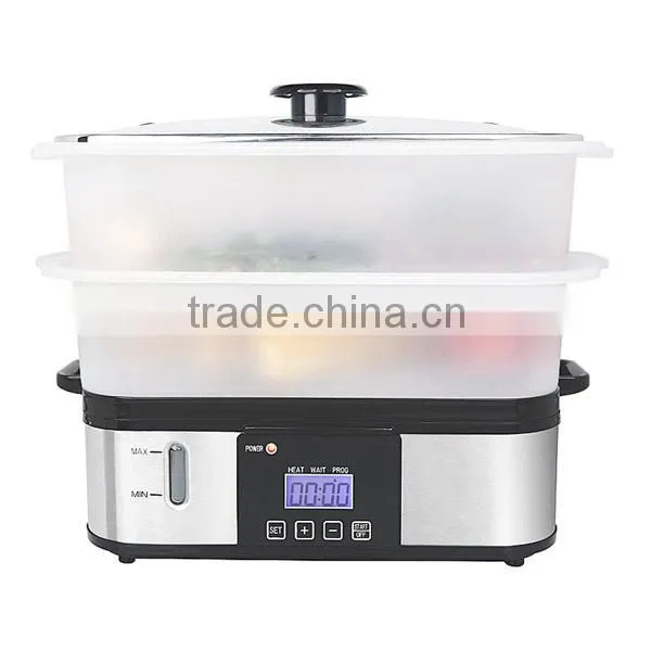 2 layer Home 800W stainless steel electric food steamer XJ-10107