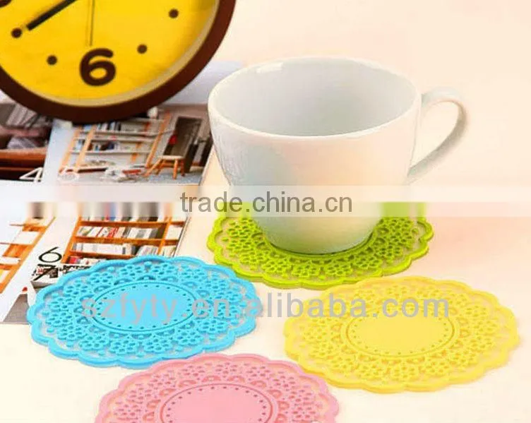 2014 hot sale factory price silicone cup coaster