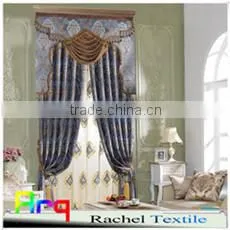 luxury curtain fabric villa using floral pattern design Arabic jacquard curtain style