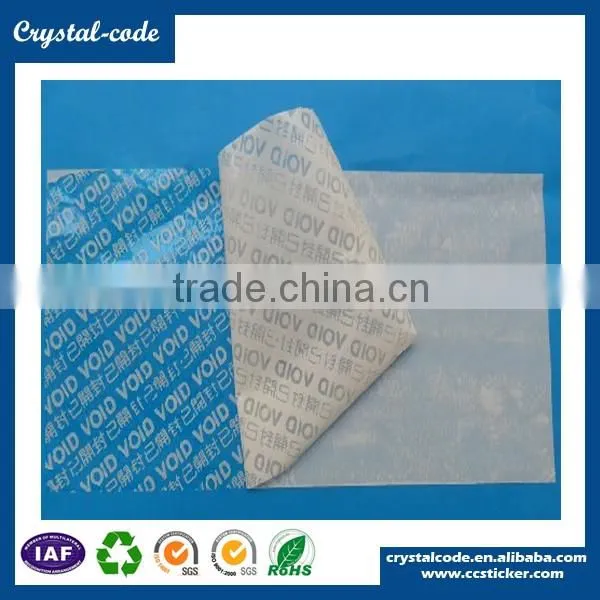 Custom hologram security printed tamper proof warranty VOID label