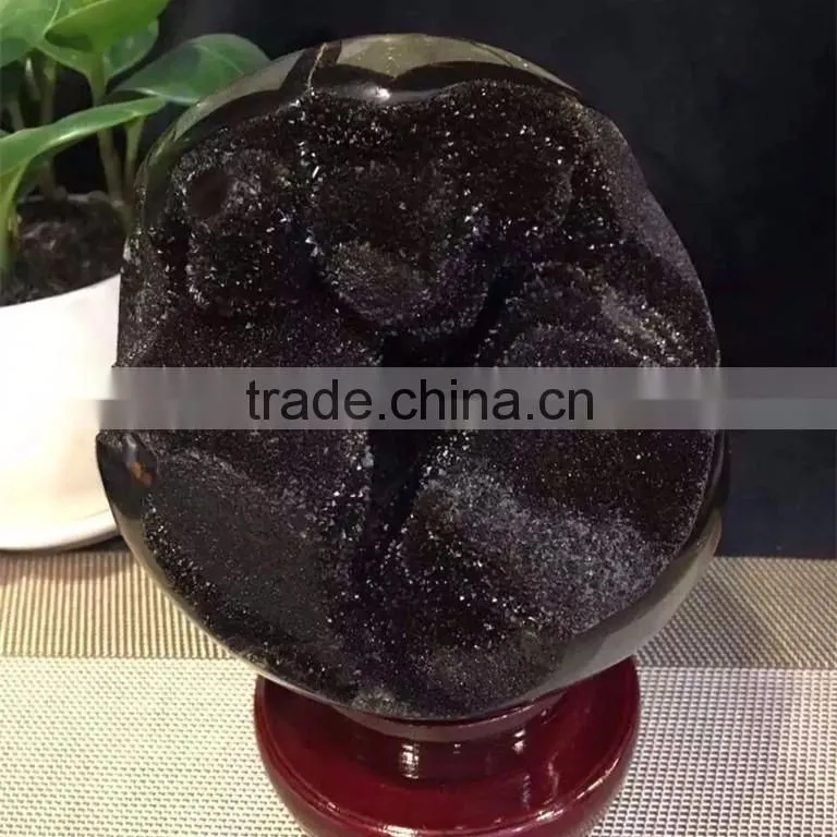 Natural Rock Septarium Geode Crystal Stone Ball Hemisphere Ornaments
