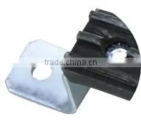 Two hole clamp with rubber