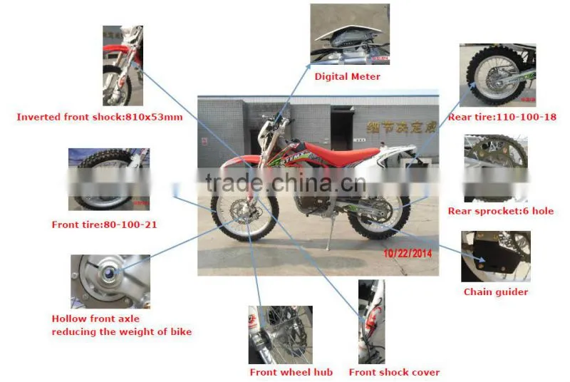 Front Rear Disc Brake 250cc Dirt Bike Sports Motorcycle