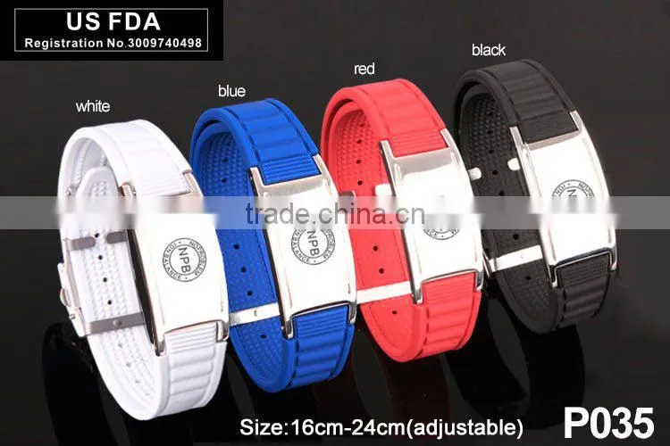 Noproblem P035 magnetic titanium sports men jewelry chain power band bracelet