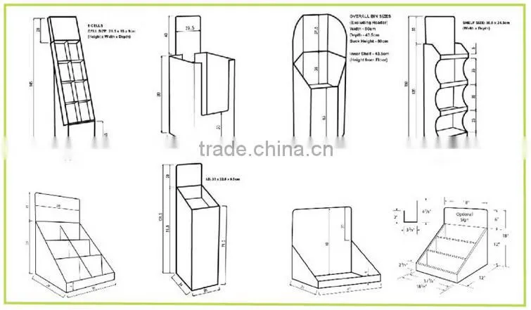 Warehouse Equipment Heavy Duty Toys Cardboard corrugated pop pallet display shelves
