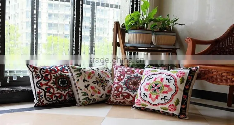 High Quality Household Embroidery Cotton Pillow Case Cover, Living Room Sofa Chair Office Squire Geometric Cushion Cover