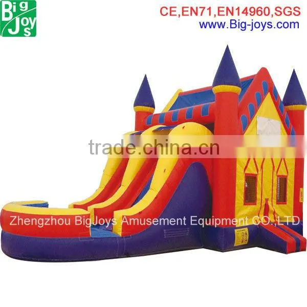 inflatable bouncy castle with water slide, inflatable bouncer castle slide, inflatable air castle slide